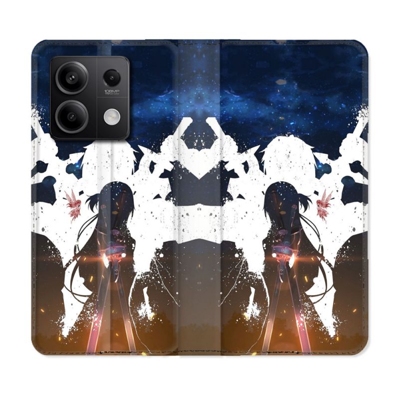Housse cuir portefeuille pour Xiaomi Redmi Note 13 5G Manga SAO sword Art Online Asuna