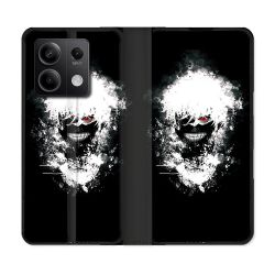 Housse cuir portefeuille pour Xiaomi Redmi Note 13 5G Manga Tokyo Ghoul Kaneki Tag