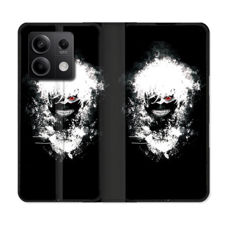 Housse cuir portefeuille pour Xiaomi Redmi Note 13 5G Manga Tokyo Ghoul Kaneki Tag