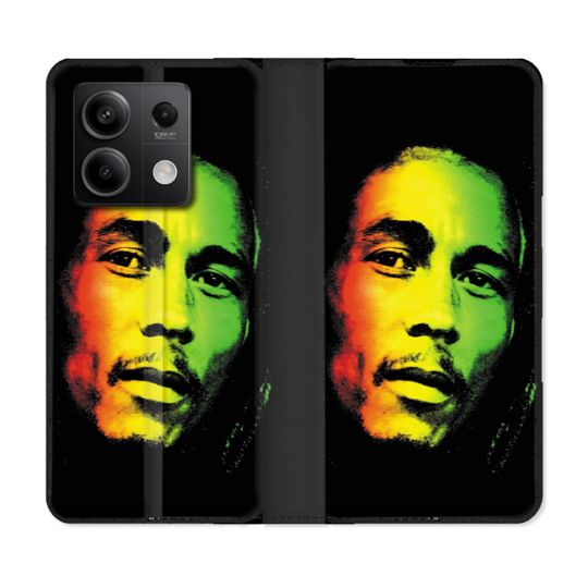 Housse cuir portefeuille pour Xiaomi Redmi Note 13 5G Musique Bob Marley 2