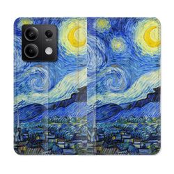 Housse cuir portefeuille pour Xiaomi Redmi Note 13 5G Peinture La nuit étoilée