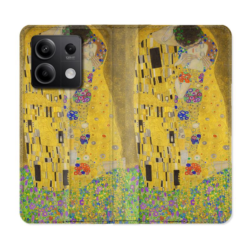 Housse cuir portefeuille pour Xiaomi Redmi Note 13 5G Peinture Le Baiser