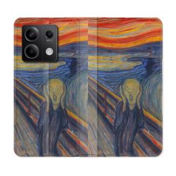 Housse cuir portefeuille pour Xiaomi Redmi Note 13 5G Peinture Le Cri