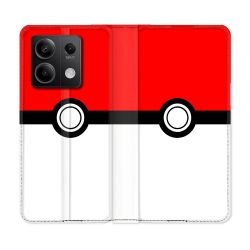 Housse cuir portefeuille pour Xiaomi Redmi Note 13 5G Pokemon Pokeball