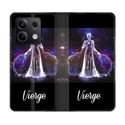 Housse cuir portefeuille pour Xiaomi Redmi Note 13 5G Signe Zodiaque 2 Vierge