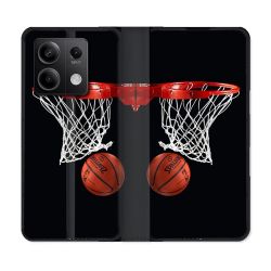 Housse cuir portefeuille pour Xiaomi Redmi Note 13 5G Sport Basket Panier