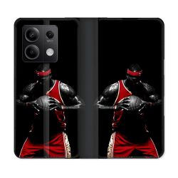 Housse cuir portefeuille pour Xiaomi Redmi Note 13 5G Sport Basketeur