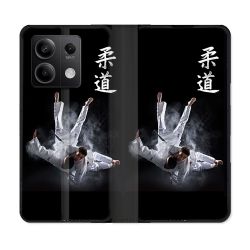 Housse cuir portefeuille pour Xiaomi Redmi Note 13 5G Sport Judo Noir