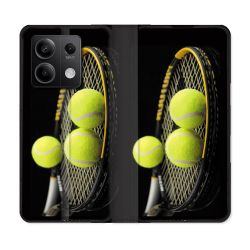 Housse cuir portefeuille pour Xiaomi Redmi Note 13 5G Sport Tennis Balls