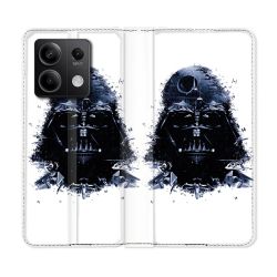 Housse cuir portefeuille pour Xiaomi Redmi Note 13 5G Star Wars - Dark Vador Blanc