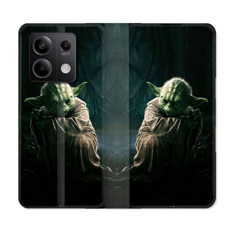 Housse cuir portefeuille pour Xiaomi Redmi Note 13 5G Star Wars - Yoda sombre