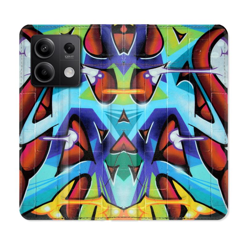 Housse cuir portefeuille pour Xiaomi Redmi Note 13 5G Street Art Graf Color