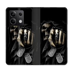 Housse cuir portefeuille pour Xiaomi Redmi Note 13 5G Tete de Mort Your Next