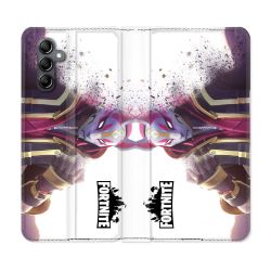 Housse Cuir Portefeuille pour Samsung Galaxy S24 Fortnite Blanc