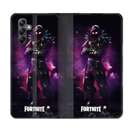 Housse Cuir Portefeuille pour Samsung Galaxy S24 Fortnite Raven