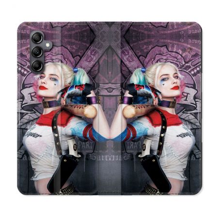 Housse Cuir Portefeuille pour Samsung Galaxy S24 Harley Quinn Batte