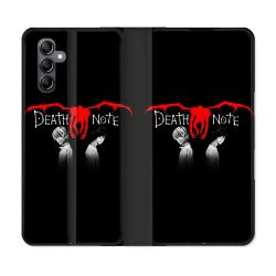 Housse Cuir Portefeuille pour Samsung Galaxy S24 Manga Death Note Noir