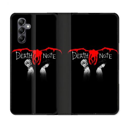Housse Cuir Portefeuille pour Samsung Galaxy S24 Manga Death Note Noir