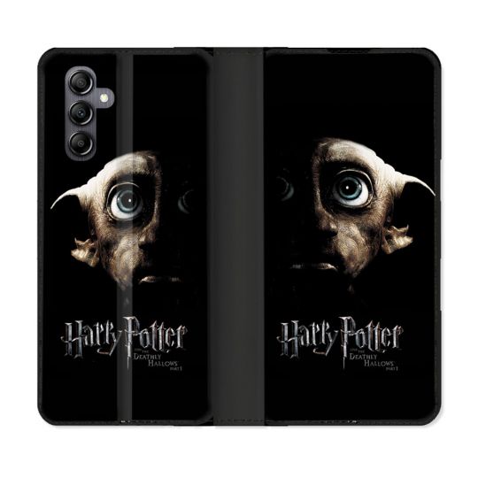 Housse Cuir Portefeuille pour Samsung Galaxy A15 4G / 5G Harry Potter Hollows Dobby