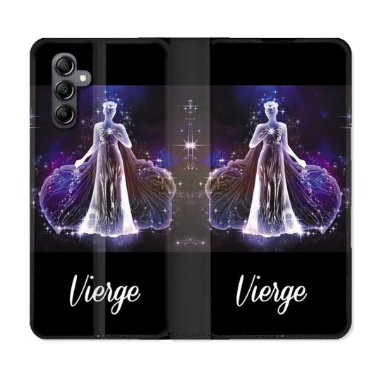 Housse Cuir Portefeuille pour Samsung Galaxy S24 Signe Zodiaque 2 Vierge