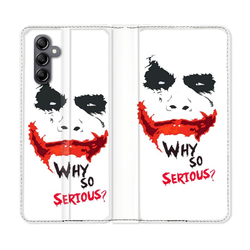 Housse Cuir Portefeuille pour Samsung Galaxy A15 4G / 5G Joker Blanc