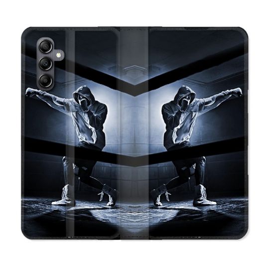 Housse Cuir Portefeuille pour Samsung Galaxy S24 Sport Boxe Poing