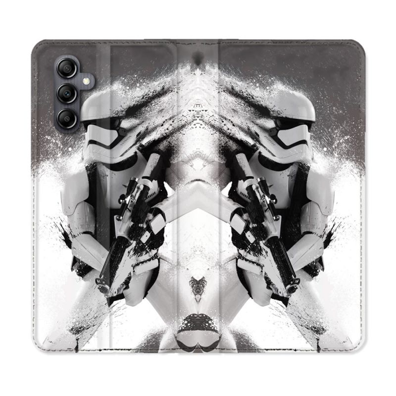 Housse Cuir Portefeuille pour Samsung Galaxy S24 Star Wars - Trooper