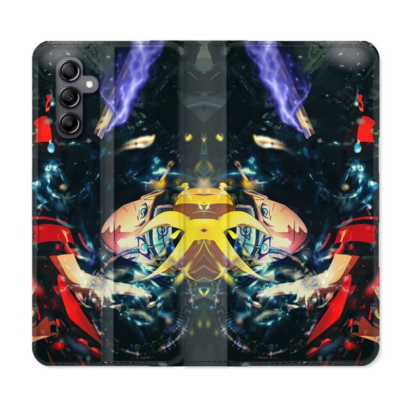 Housse Cuir Portefeuille pour Samsung Galaxy A15 4G / 5G Manga Boruto Eclair