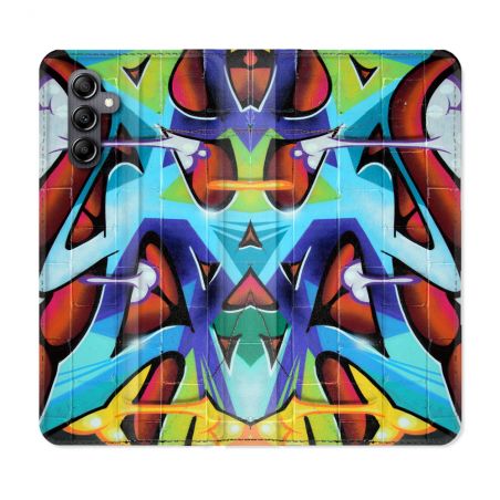 Housse Cuir Portefeuille pour Samsung Galaxy S24 Street Art Graf Color