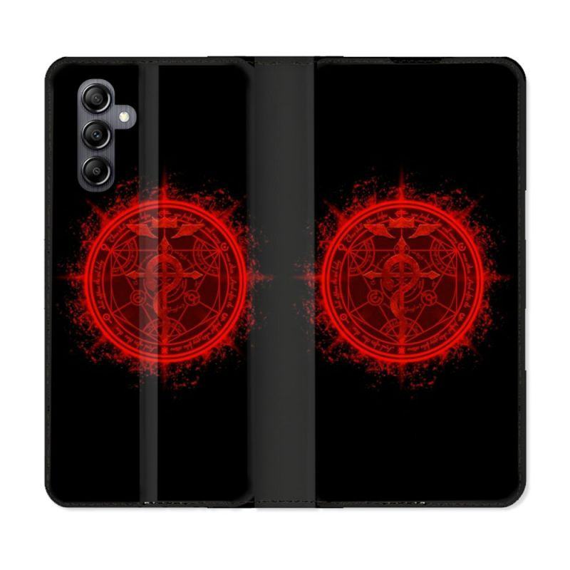 Housse Cuir Portefeuille pour Samsung Galaxy A15 4G / 5G Manga Fullmetal Alchemist Logo