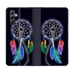 Housse Cuir Portefeuille pour Samsung Galaxy S24 Zen Attrape Reve Multicolore