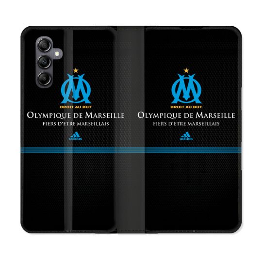 Housse Cuir Portefeuille pour Samsung Galaxy A15 4G / 5G Olympique Marseille OM Fier etre Marseillais