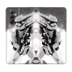 Housse Cuir Portefeuille pour Samsung Galaxy A15 4G / 5G Star Wars - Trooper