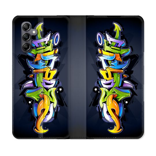 Housse Cuir Portefeuille pour Samsung Galaxy A15 4G / 5G Street Art Graffiti