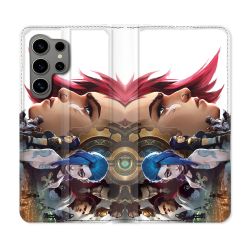 Housse Cuir Portefeuille pour Samsung Galaxy S24 Ultra Arcane Jynx Sœur