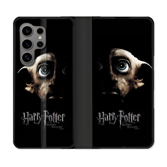 Housse Cuir Portefeuille pour Samsung Galaxy S24 Ultra Harry Potter Hollows Dobby