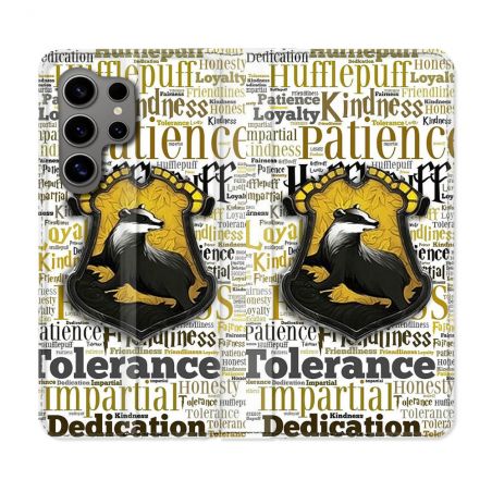 Housse Cuir Portefeuille pour Samsung Galaxy S24 Ultra Harry Potter Poursouffle