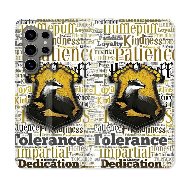 Housse Cuir Portefeuille pour Samsung Galaxy S24 Ultra Harry Potter Poursouffle