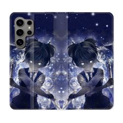 Housse Cuir Portefeuille pour Samsung Galaxy S24 Ultra Manga Assassination Classroom Nagisa