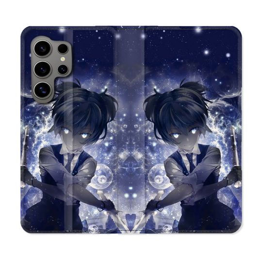 Housse Cuir Portefeuille pour Samsung Galaxy S24 Ultra Manga Assassination Classroom Nagisa