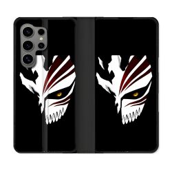 Housse Cuir Portefeuille pour Samsung Galaxy S24 Ultra Manga Bleach Masque