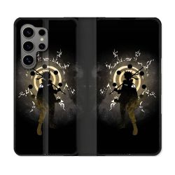 Housse Cuir Portefeuille pour Samsung Galaxy S24 Ultra Manga Naruto Sage