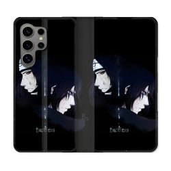 Housse Cuir Portefeuille pour Samsung Galaxy S24 Ultra Manga Naruto Sasuke Itachi