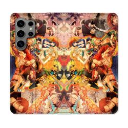 Housse Cuir Portefeuille pour Samsung Galaxy S24 Ultra Manga One Piece Nakama