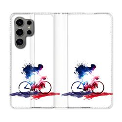 Housse Cuir Portefeuille pour Samsung Galaxy S24 Ultra Sport Cyclisme France