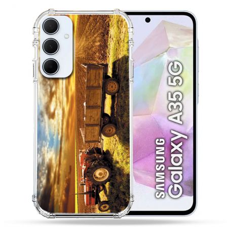 Coque Renforcé Pour Samsung Galaxy A35 5G Agriculture Tracteur Color