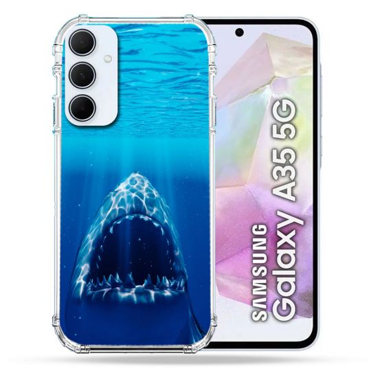 Coque Renforcé Pour Samsung Galaxy A35 5G Animal Requin Dent