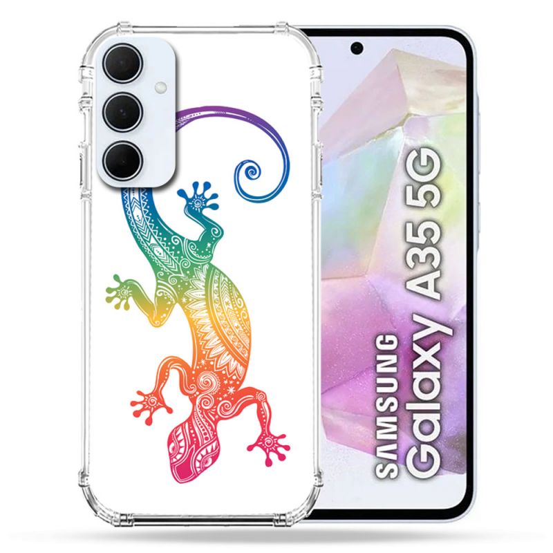 Coque Renforcé Pour Samsung Galaxy A35 5G Animal Salamandre Color