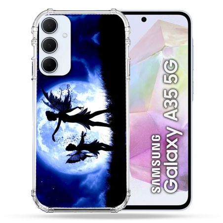 Coque Renforcé Pour Samsung Galaxy A35 5G Fantastique Fee Lune