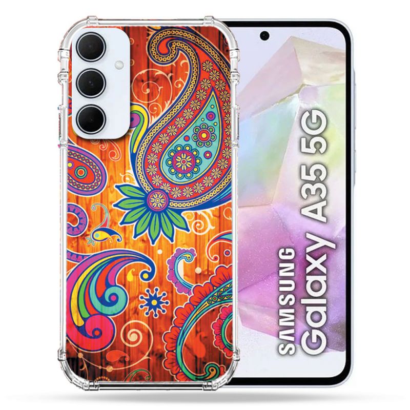 Coque Renforcé Pour Samsung Galaxy A35 5G Fleur Psychedelic